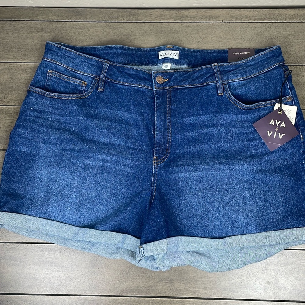 AVA & VIV HIGH-RISE MIDI shorts/stretch 24W